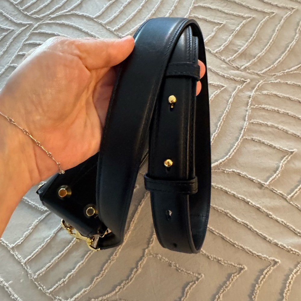 Alexander McQueen Black Crossbody with Gold Details - Picture 6 of 16